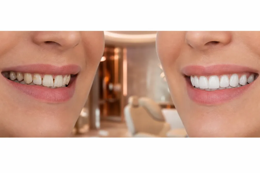 Facettes E-Max Ivoclar Tunisie résultat naturel avant après